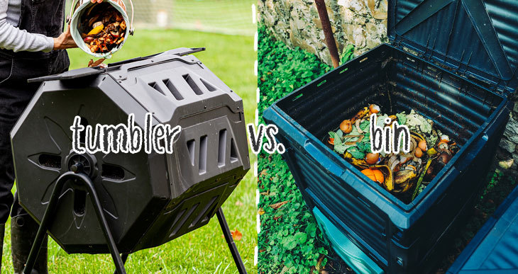 compost tumbler vs bin