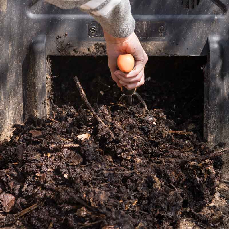 harvesting from a continuous composter